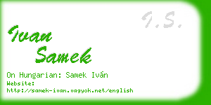 ivan samek business card